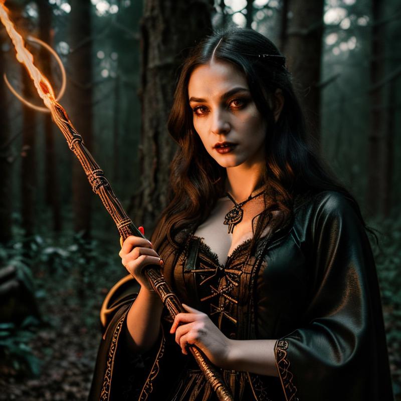 00409-618029860-masterpiece, intricate photo, female witch with a magic wand of a wizard,  lightning strikes comes out of the magic wand, casts.jpg